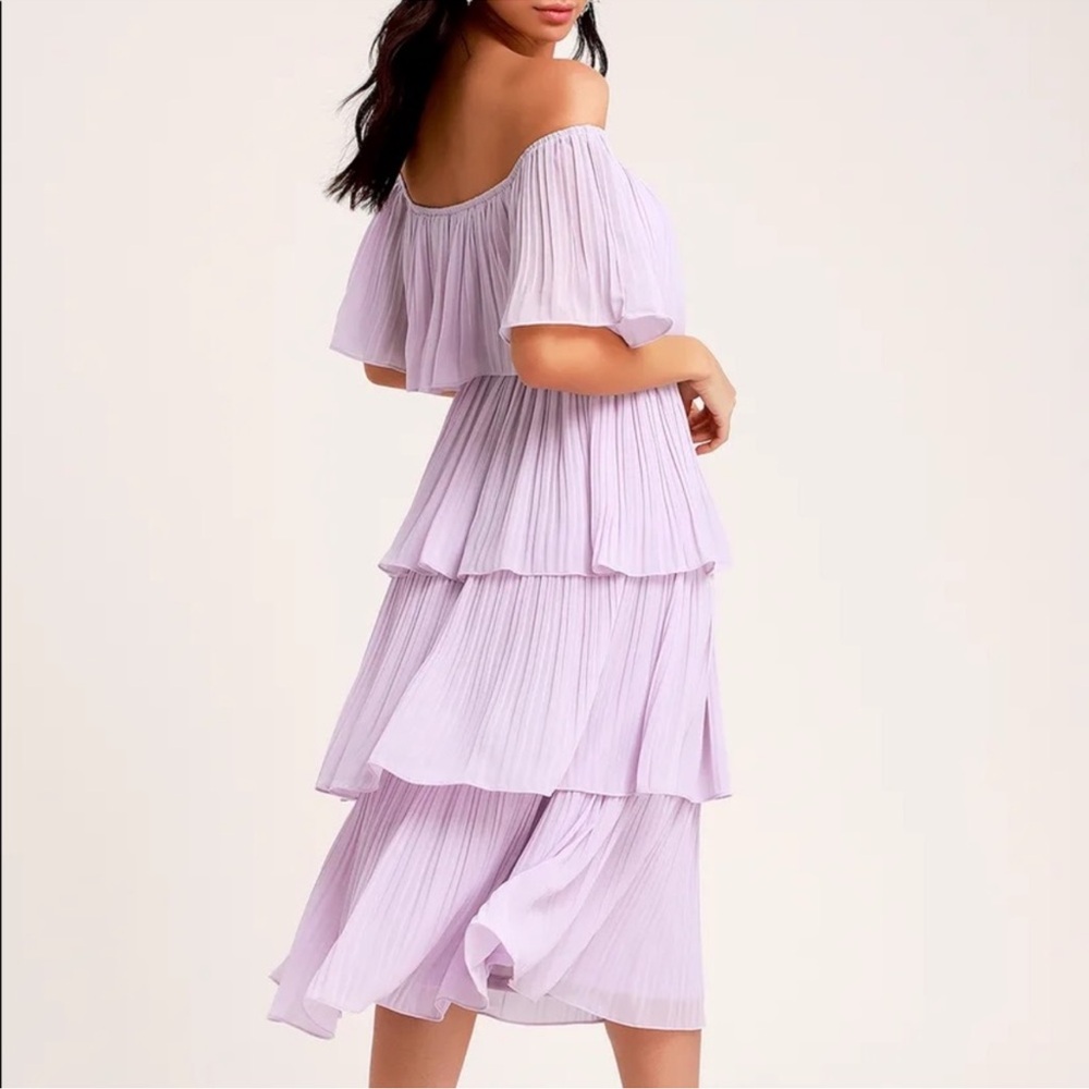 Lulu’s Lavender Off-Shoulder Dress